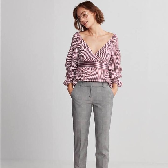 Cross body blouse with bow tie detail. NWOT - Picture 3 of 3